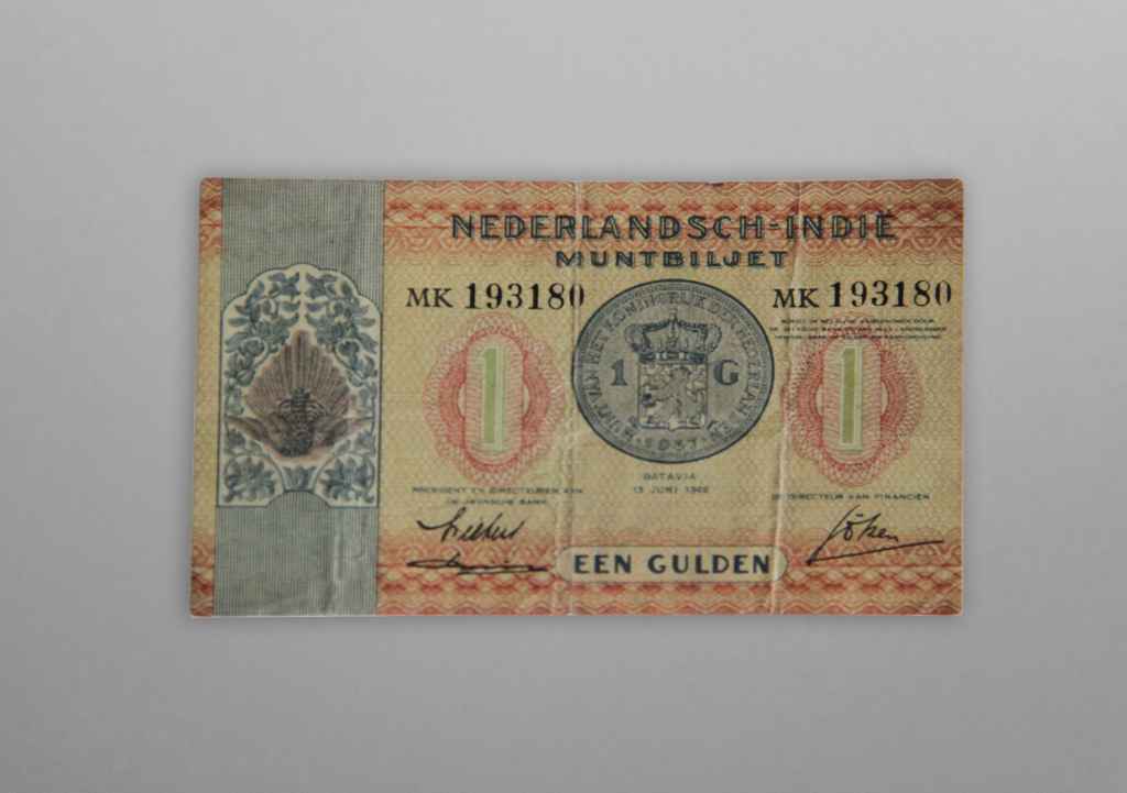 Uang Kuno 1 Gulden Tahun 1940 Satu Gulden Seri Muntbiljet Era ...