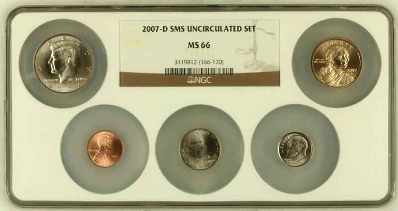 2007 D SMS United States Set NGC Multiholder MS 66