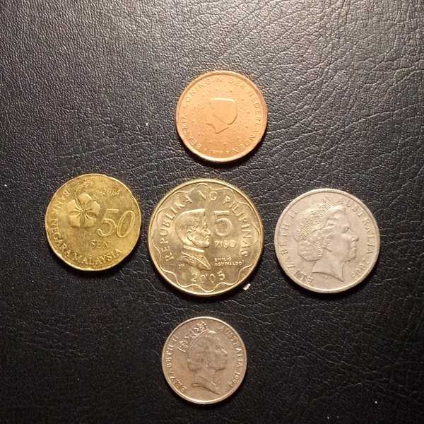 A3681 Lot 5 Keping koin Asing Mancanegara Sesuai Dengan Gambar Ready