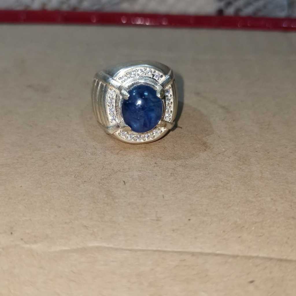 Cincin Batu permata blue safir