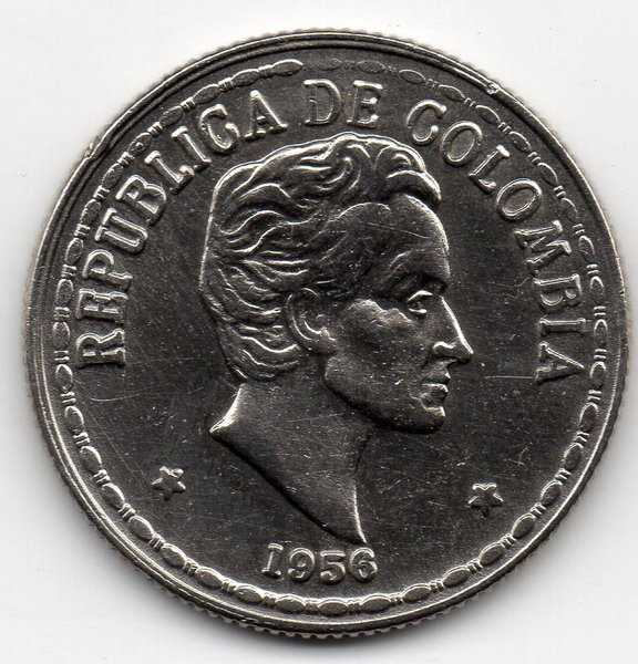 X192 COLOMBIA 20 CENTAVOS 1956 Kondisi koin Sudah dibersihkan