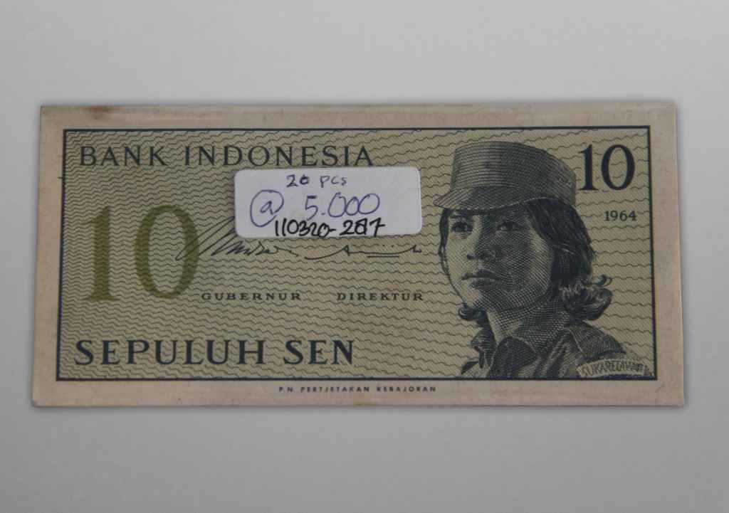 Uang Bank Indonesia 10 Sen tahun 1964