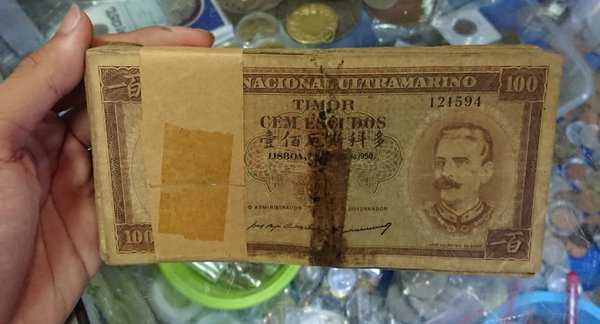 BL502 Per 1 Pack Isi 100 Pcs Timor 100 Escudos Tahun 1959 Kondisi Sesuai Gambar