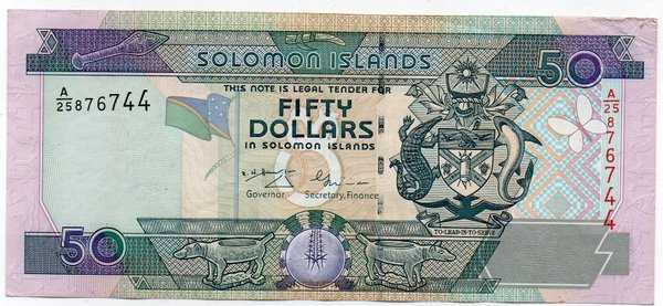 BL2784 Solomon Island 50 Dollar Tahun 1997 Bekas Sesuai Gambar