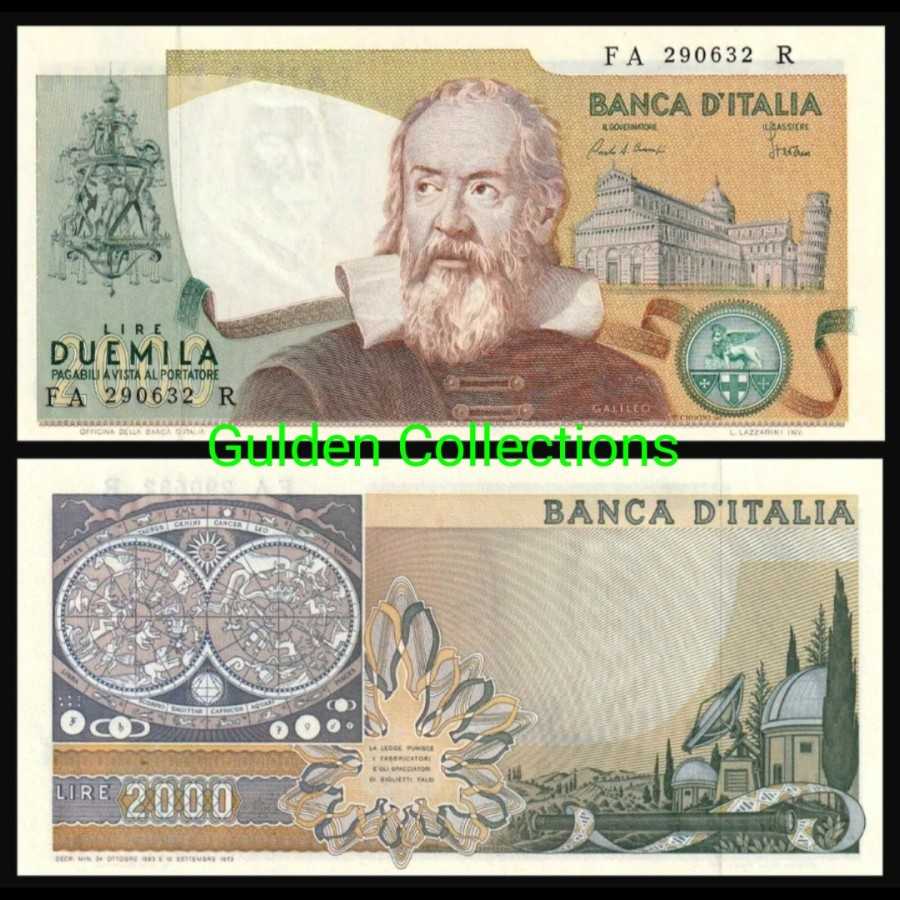 Italy 2000 Lire 1973 Gallileo UNC