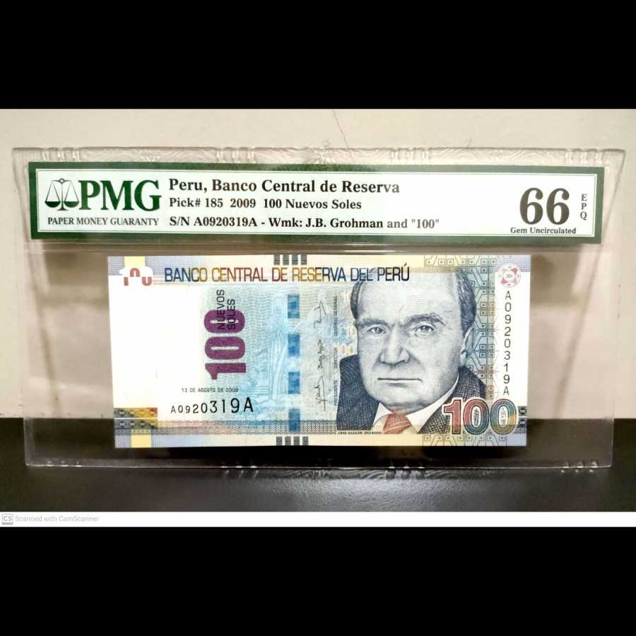 Peru 100 Nuevos Soles UNC PMG 66 EPQ