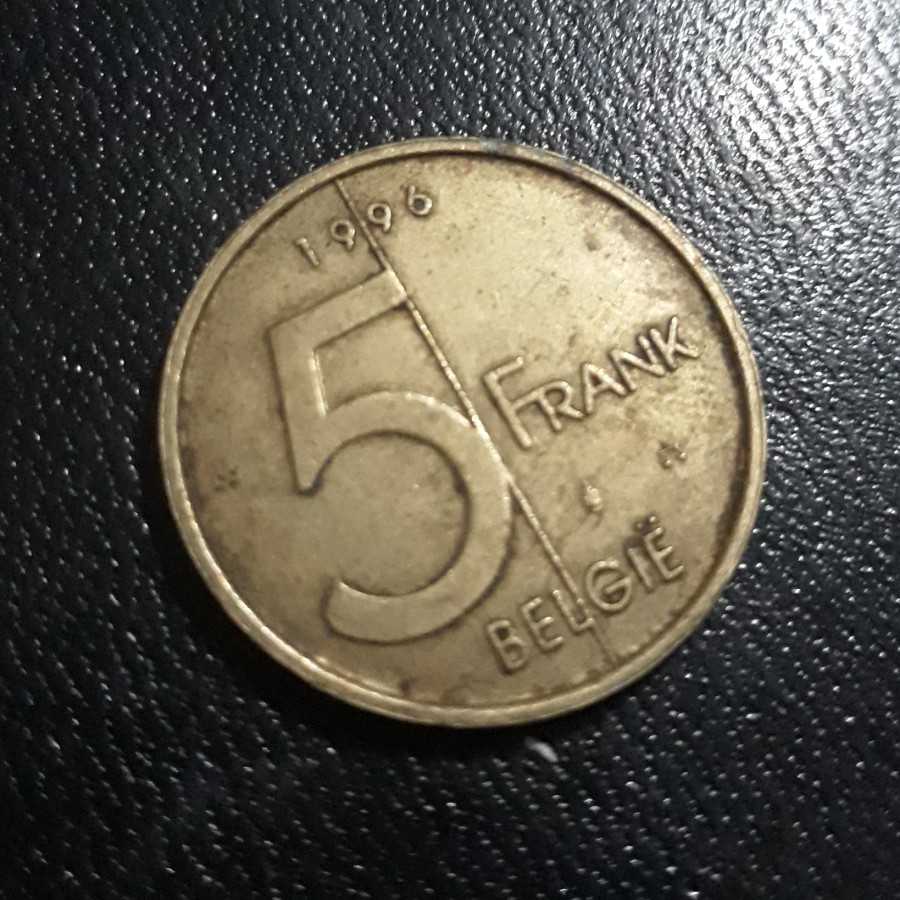 Belgia ( Belgium ) - 5 Francs 1996 " BELGIE " : Koin / Asing / Kuno