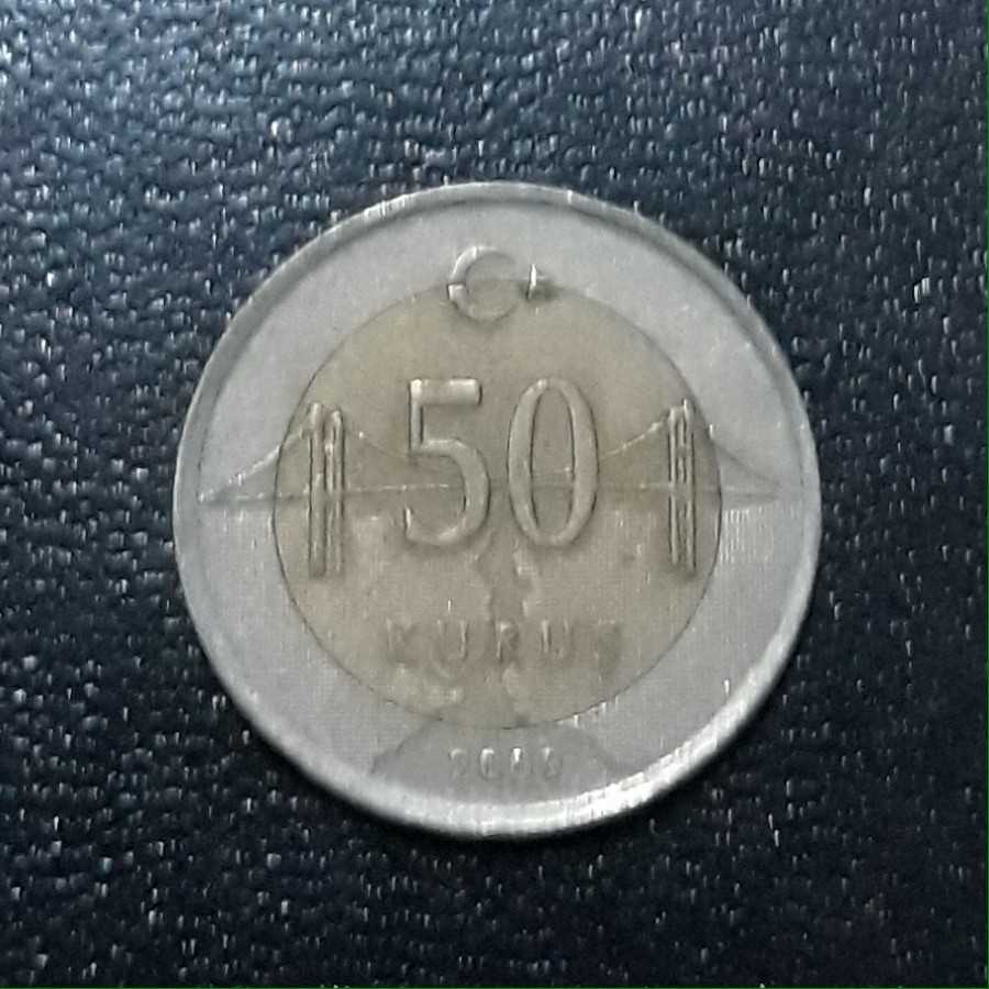 Turki ( Turkey ) - 50 Kurus 2009 : Koin / Asing / Kuno