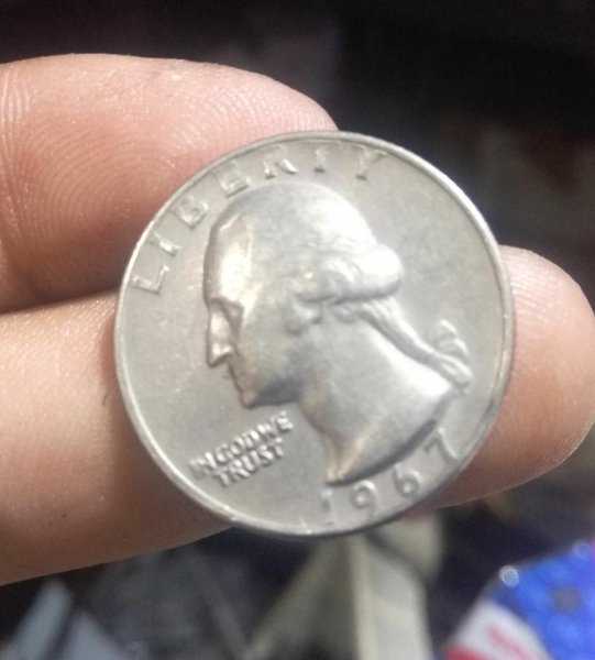 A 1988 Per 1 Keping Koin Quarter Dollar USA tahun 1967 Bekas Pakai