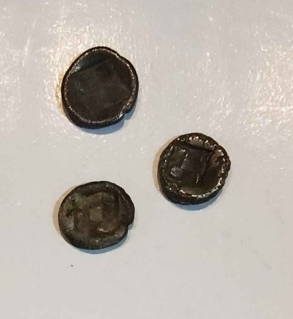 3 Pcs Koin Perak Kuno Massa, Koin barter Era Majapahit (K 0010)