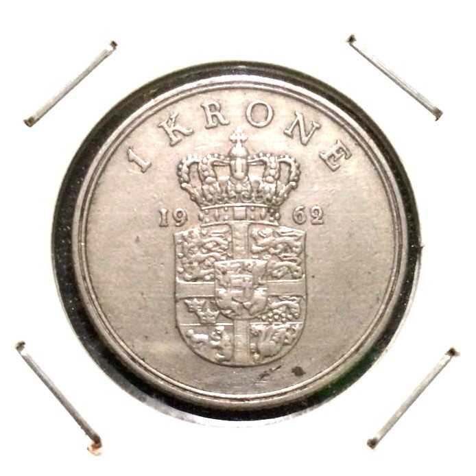 Denmark - 1 Krone 1962 : Koin / Asing / Kuno