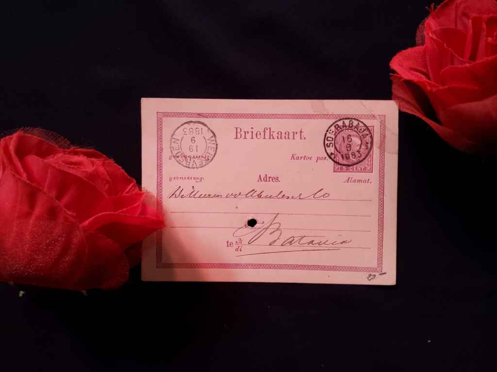 Kartoe Pos Briefkaart berbahasa Belanda; 29-9-1883 ; dari Weltevreden tujuan Batavia (KPB80 0002)