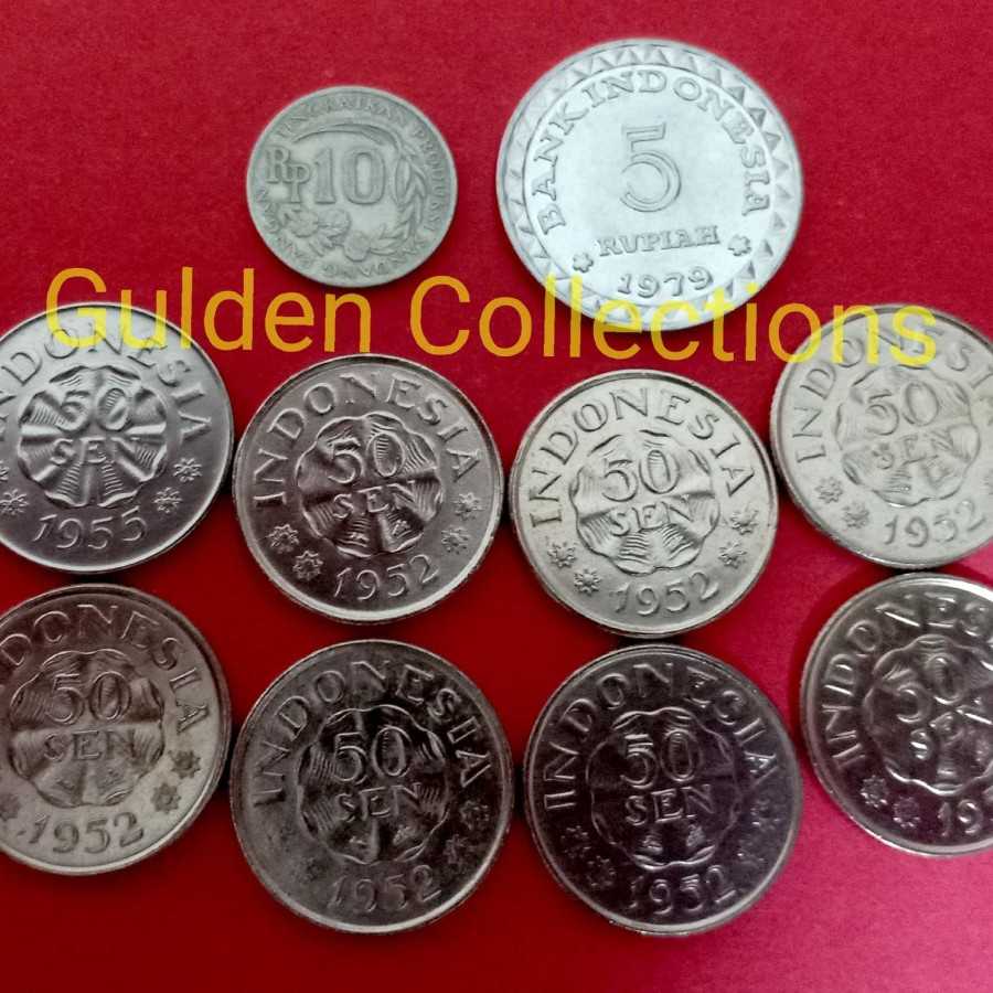 Paket mahar 19 rupiah koin uang kuno mahar pernikahan 10k 5 50sk 8