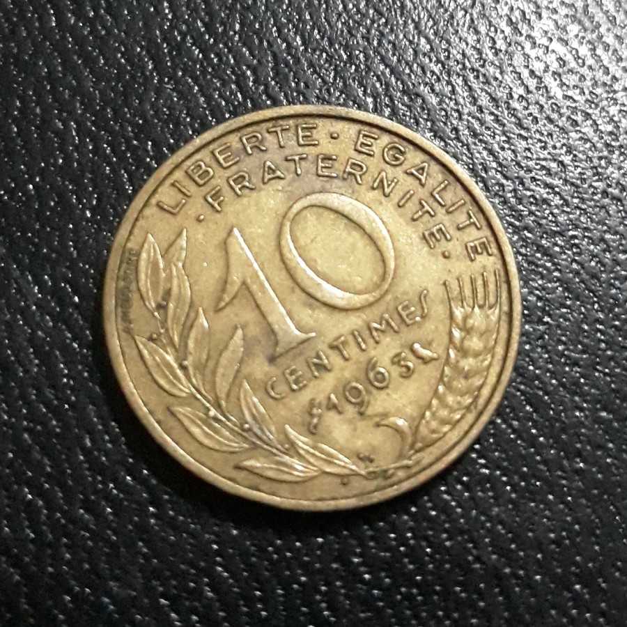 Perancis ( France ) - 10 Centimes 1963 : Koin / Asing / Kuno