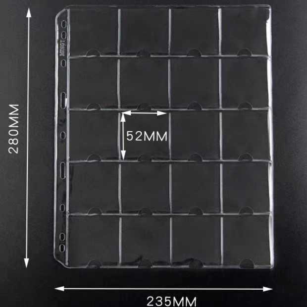 Refill koin holder mingt pccb 20 pocket kantong transparan bijian