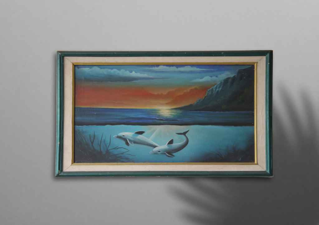 LUKISAN "SEPASANG LUMBA-LUMBA"