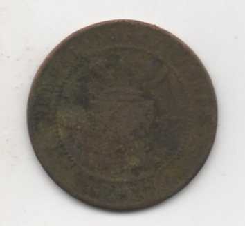 Netherlandsch indies 1 Cent taqhun 1857 Bekas Sesuai Gambar
