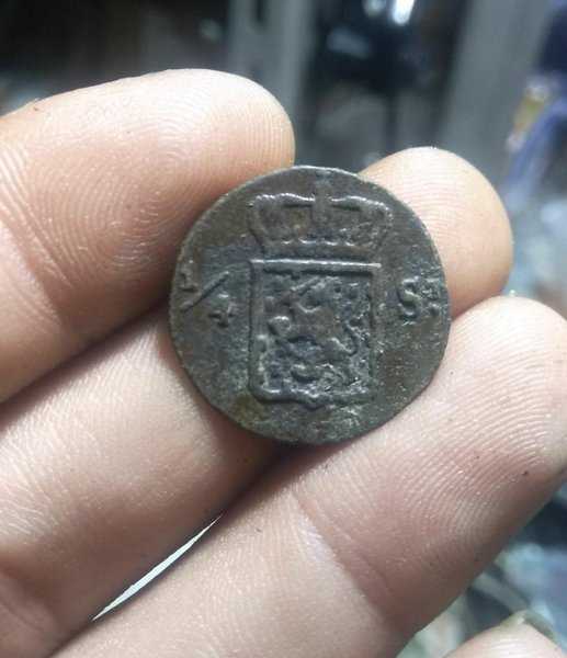 A 2129 Koin Kuno Nederl Indie Seperempat Stuiver 1826 Bekas Pakai Sesuai Gambar