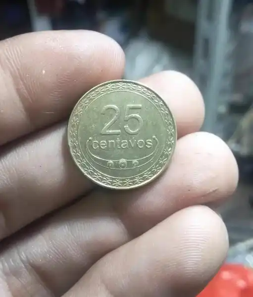 A 2208 Koin Kuno 25 Centavos Timor Leste 2004 Bekas Pakai Kondisi Sesuai Gambar