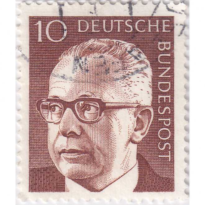 Prangko Germany 1970 - Gustav Heinemann 10Pfg Used