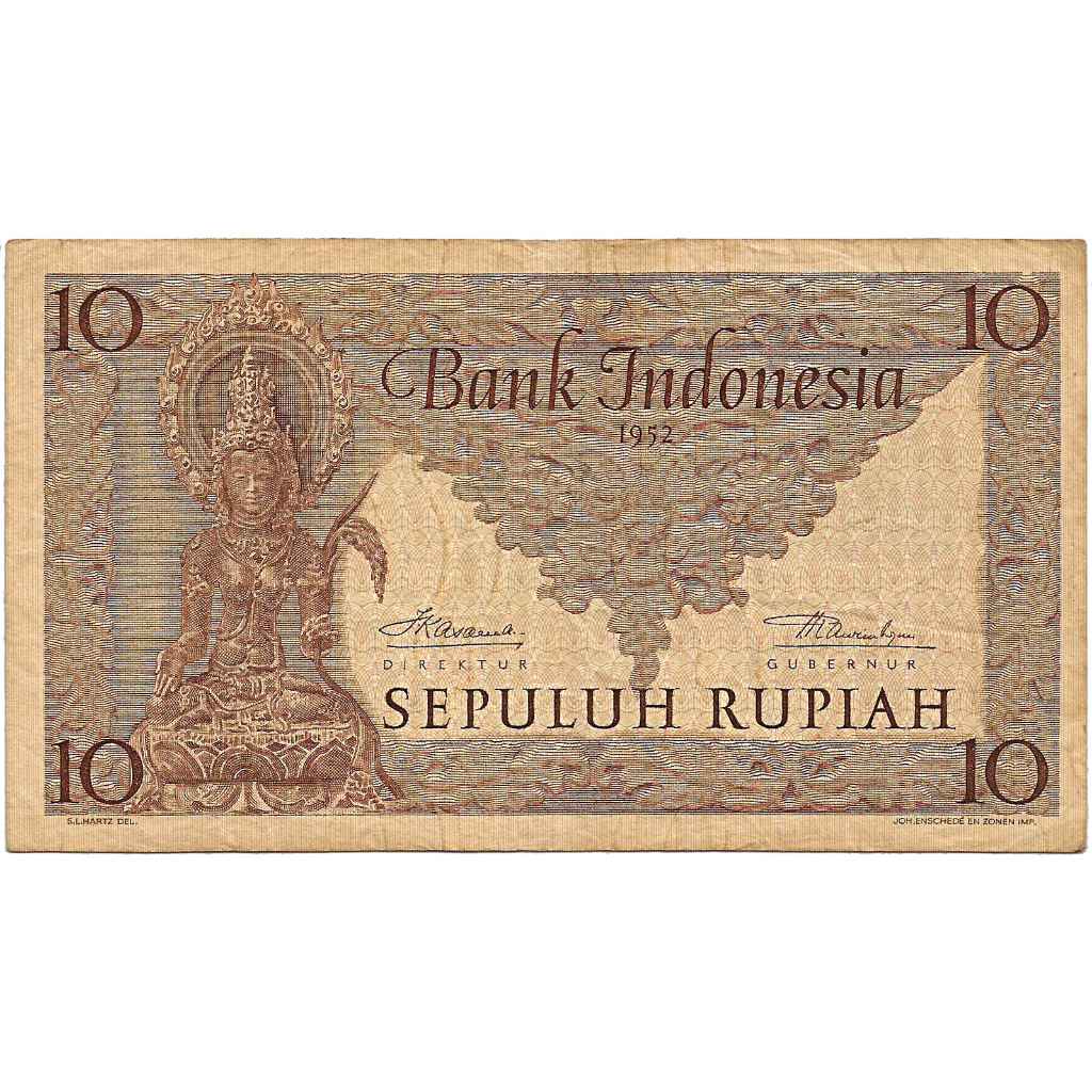 Uang Kuno Indonesia 1952 10 Rupiah (Seri Kebudayaan)