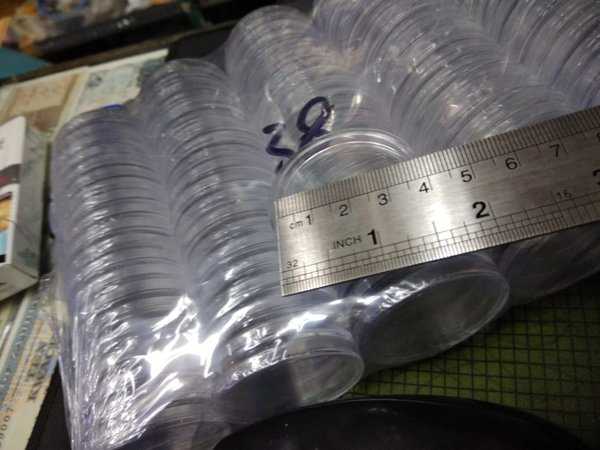 X 521 Kapsul koin transparant Ukuran 38mm Atau 3Koma8 cm Per 1 pcs