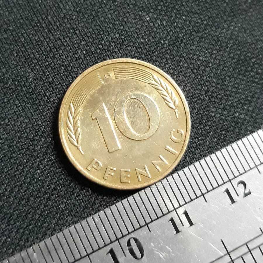Jerman Barat ( West Germany ) - 10 Pfennig 1977 G : Koin / Asing
