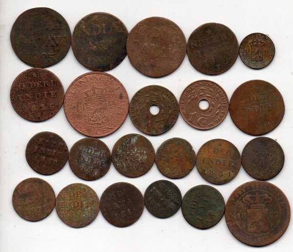 A2956 Lot 22 Keping Koin Kuno Ned Indie Variasi Tahun Dan jenis Asli Ready