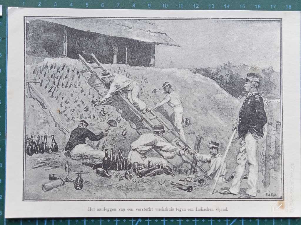 Lithograph Aceh Lithograph Perang Aceh Lithograph Jadul Kertas Lama