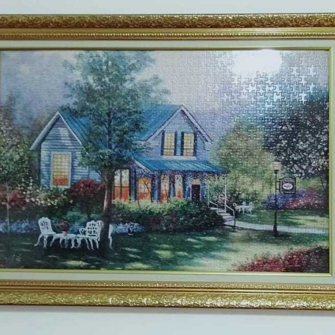 Framed Puzzle rumah country