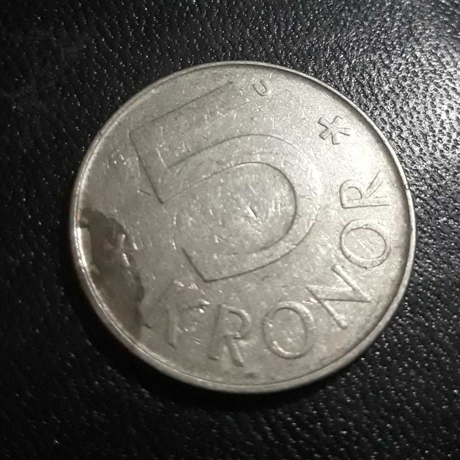 Swedia ( Sweden ) - 5 Kroner 1983 U : Koin / Asing / Kuno