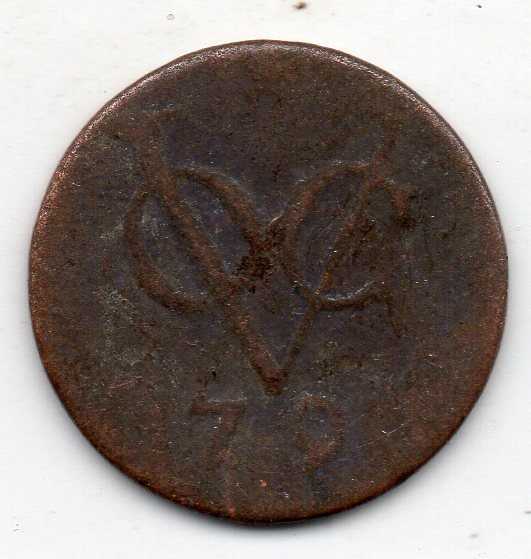 A1403 VOC Duit Tahun 1790 Bekas Pakai Sesuai Gambar