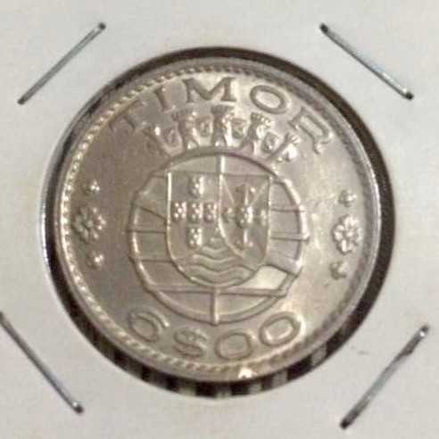 Timor, Portuguese - 6 Escudos 1958 : Koin / Asing / Uang Kuno