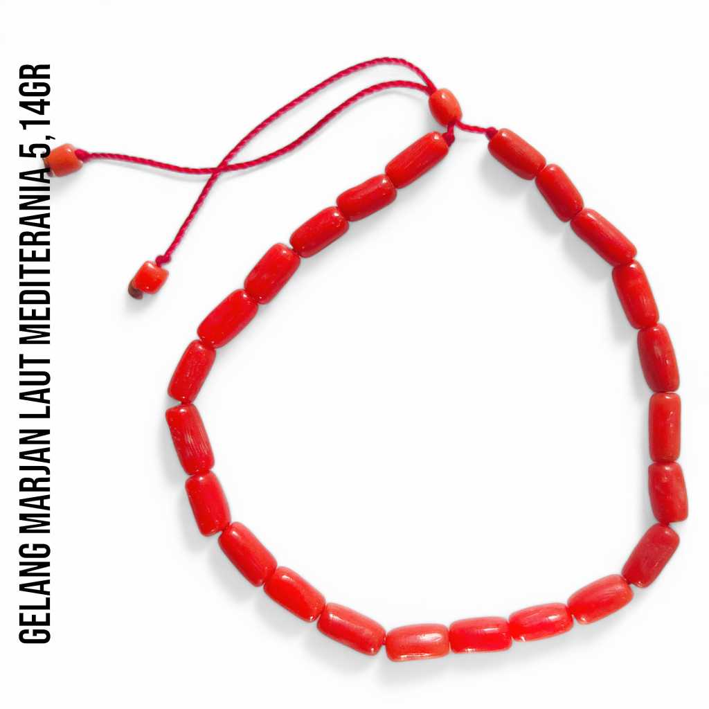 Gelang Marjan Corallium Rubrum Asli Laut Mediterania 5,14 Gram