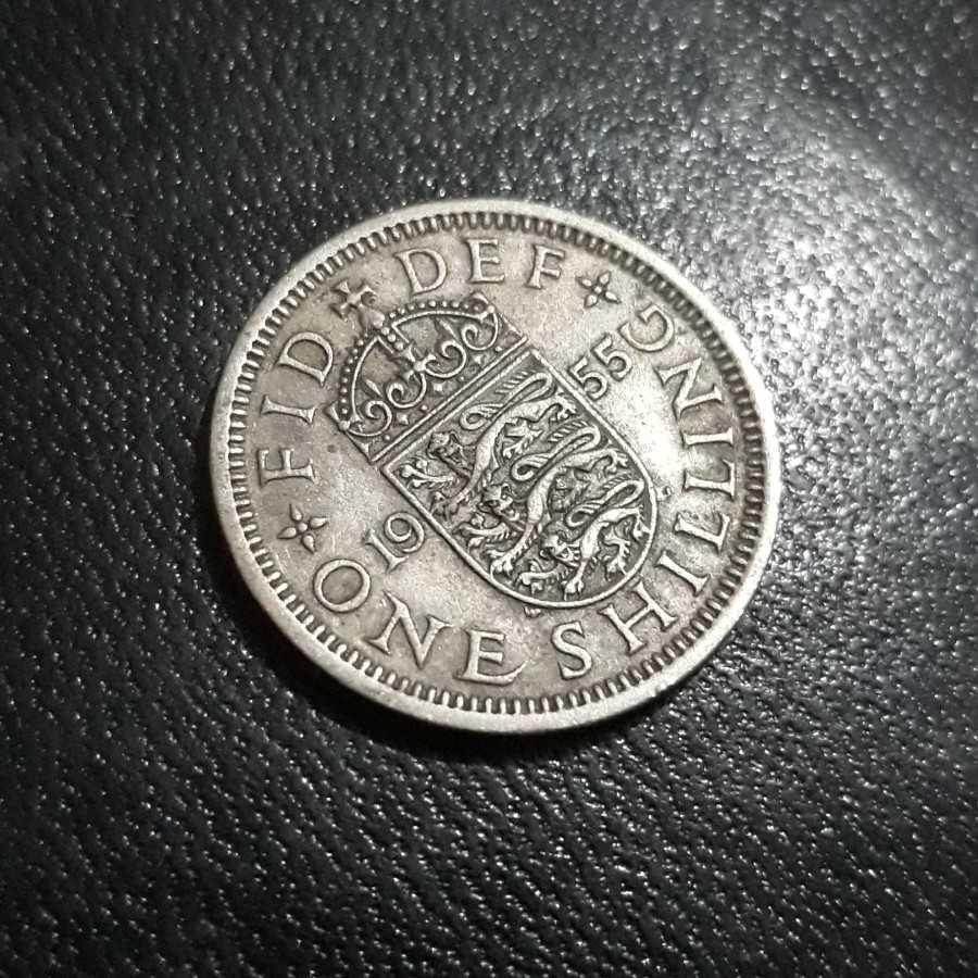 Britania Raya ( Great Britain ) - 1 Shilling 1955 KM904 : Koin / Asing