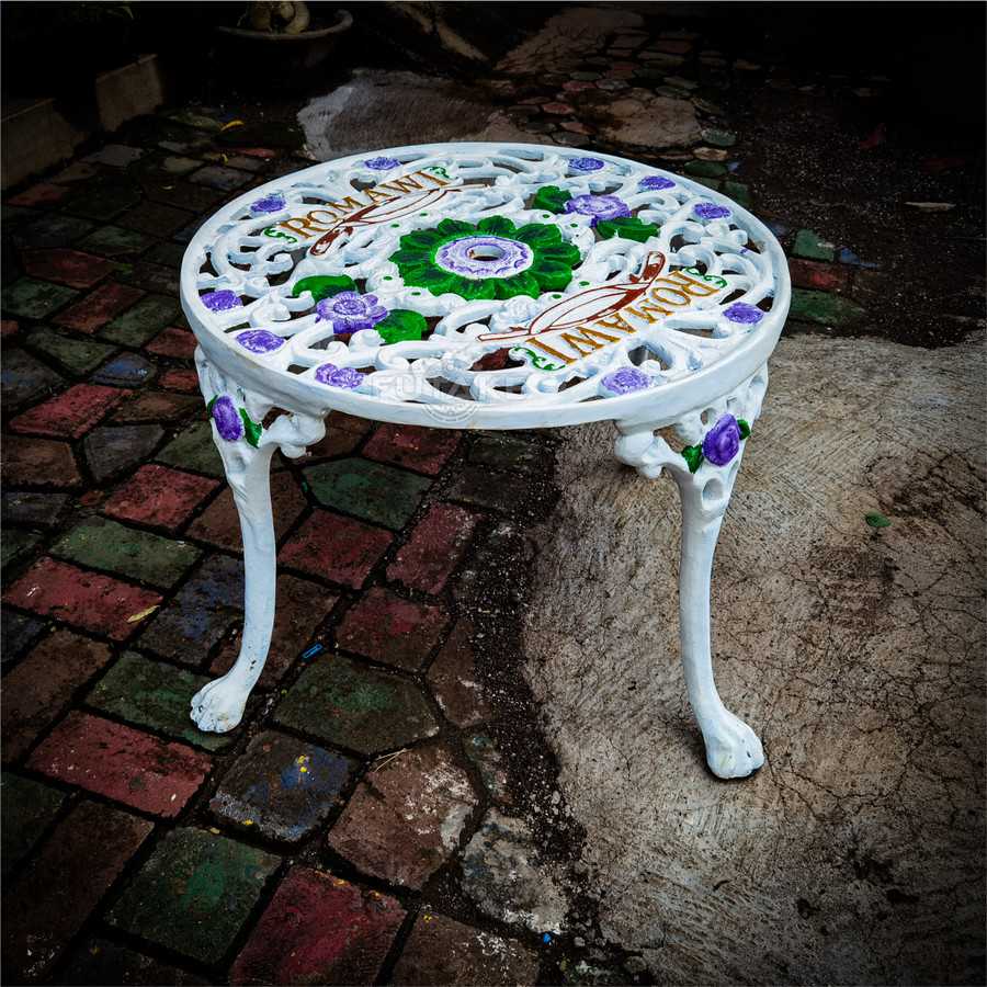 PROMO MEJA TAMAN - MEJA MOTIF ROMAWI - MEJA TERAS RUMAH MURAH KUAT