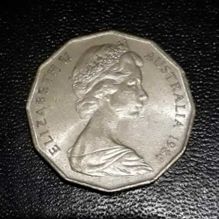 Australia - 50 Cents 1971 : Koin / Asing / Uang Kuno