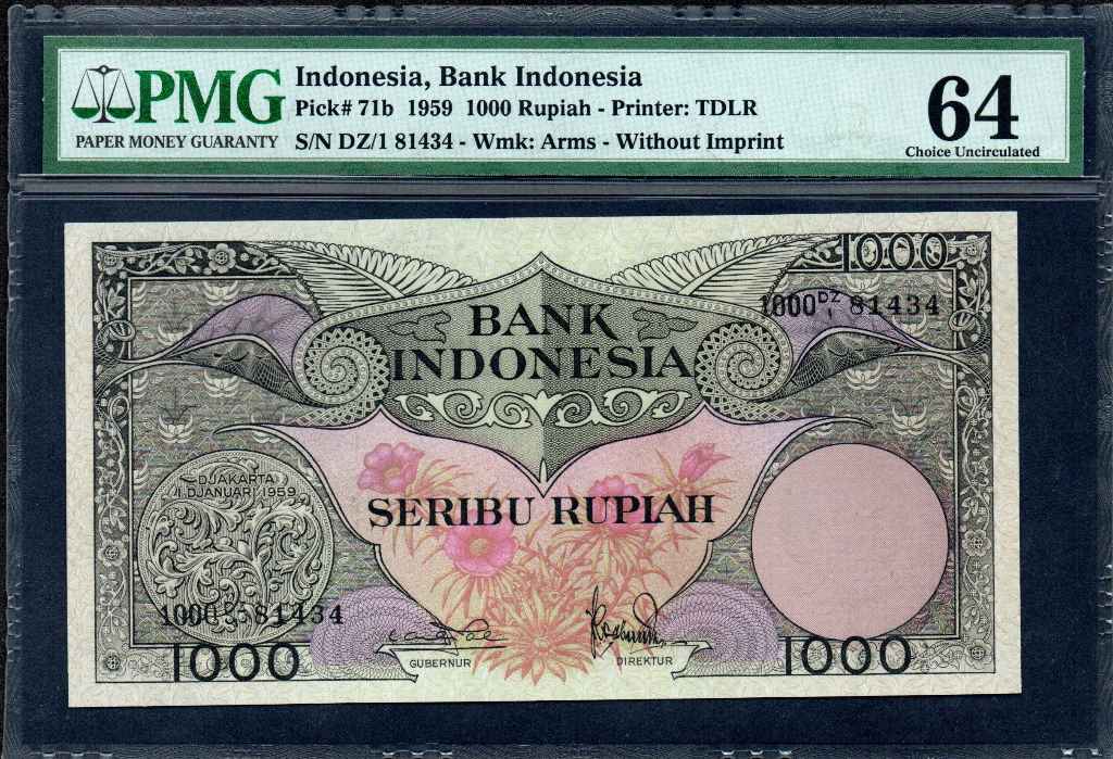 Indonesia 1000 Rupiah 1959