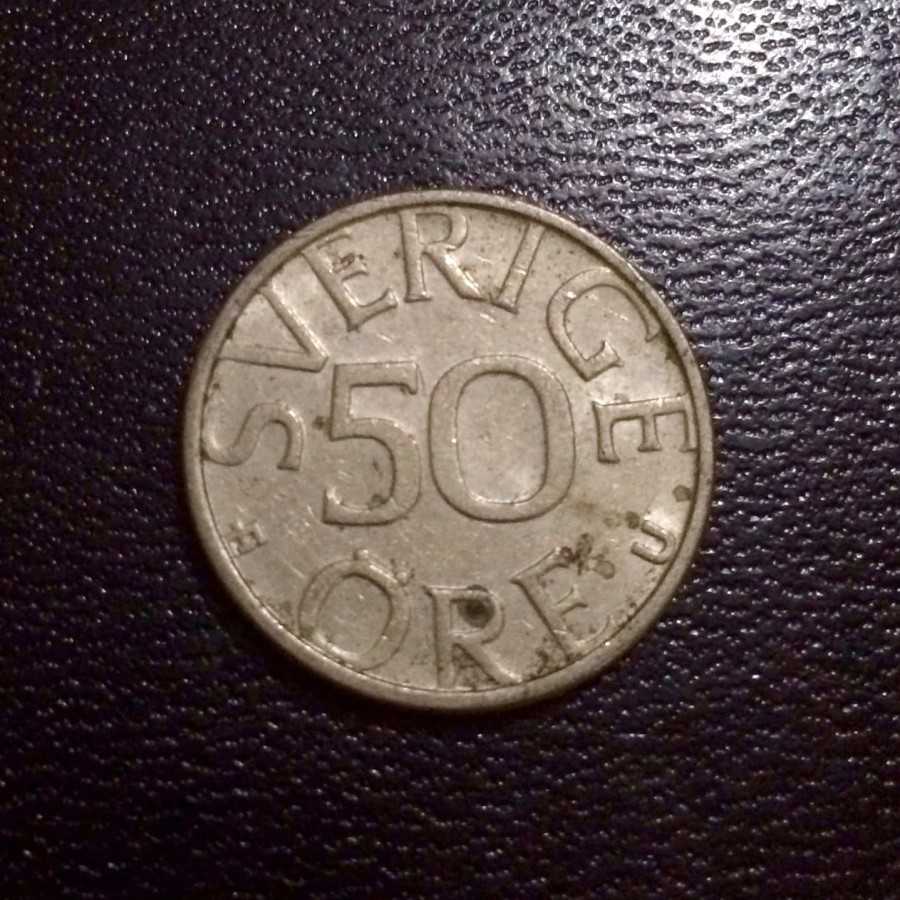 Swedia ( Sweden ) - 50 Ore 1978 U : Koin / Asing / Kuno