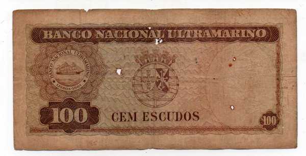 BL 737 Timor 100 Escudos Tahun 1959 Dasilva bekas pakai Sesuai gambar