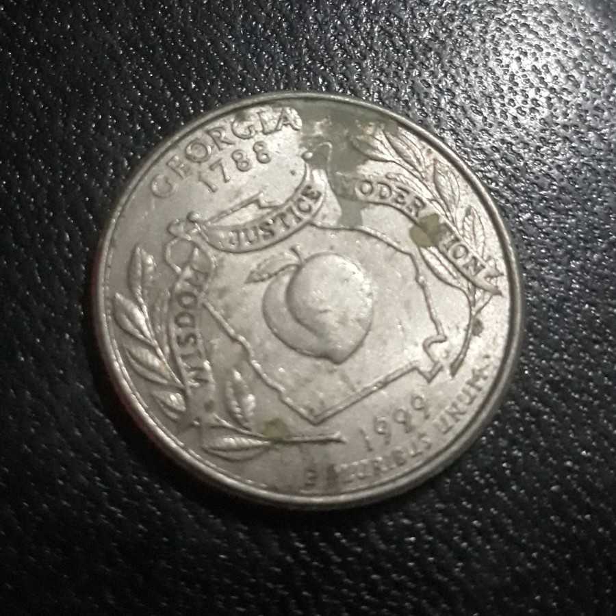 Amerika ( United States ) - 25 Cents 1999 P " GEORGIA " : Koin / Asing