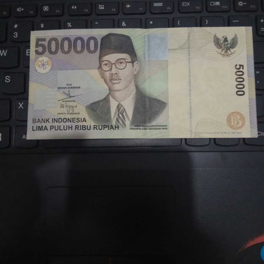 uang kuno 50000 WR Soepratman gress