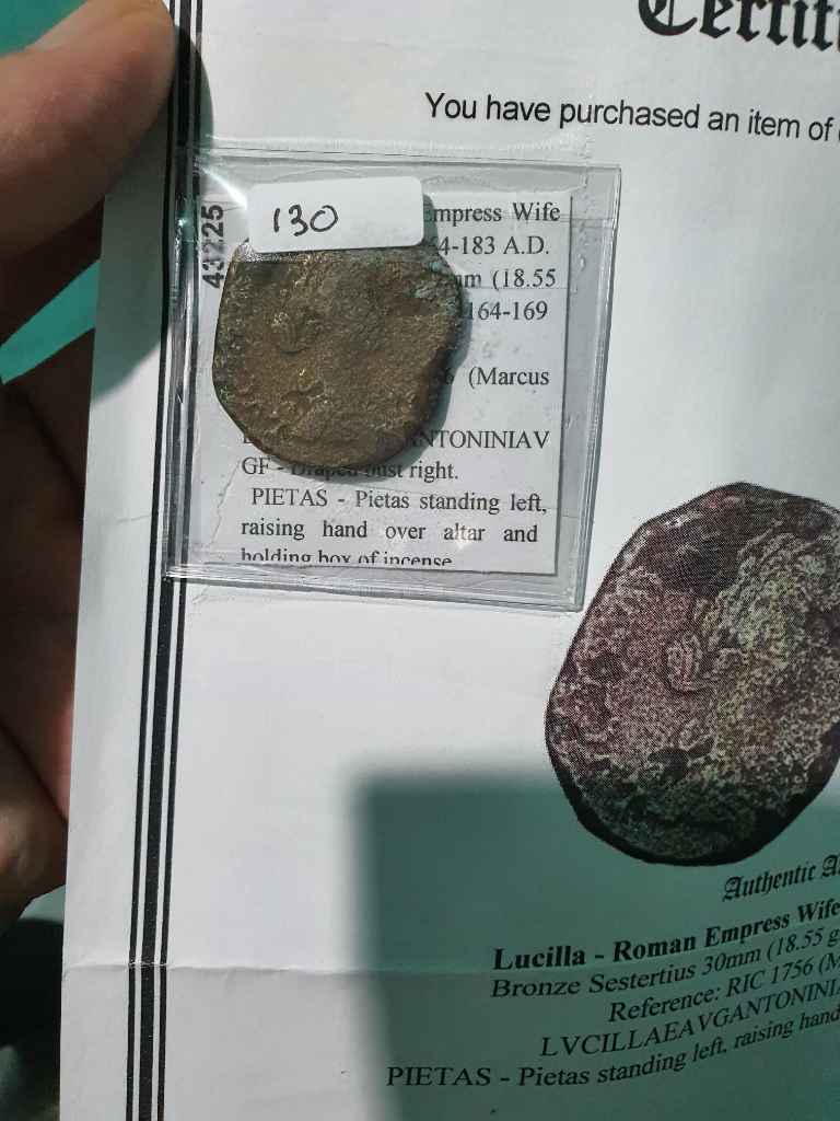 164 AD Lucilla bronze sestertius