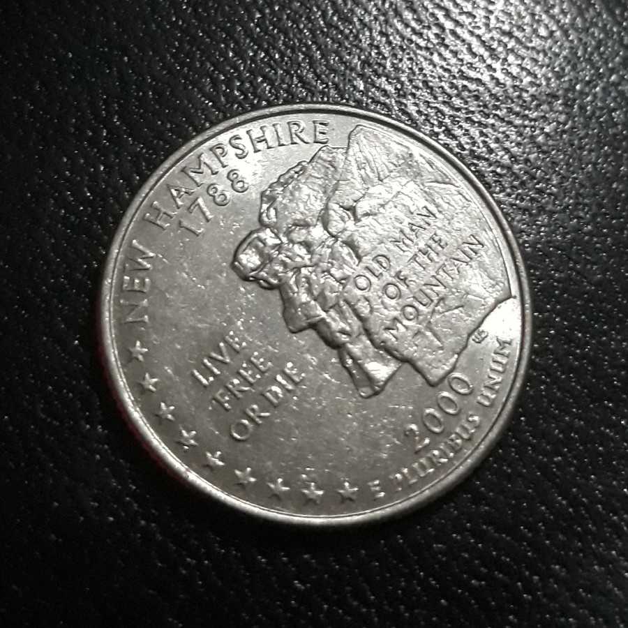 Amerika ( United States ) - 25 Cents 2000 D " NEW HAMPSHIRE " : Koin