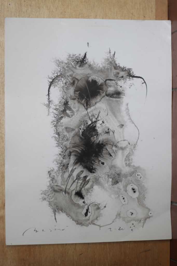 Lukisan tinta diatas kertas ( Bercermin )