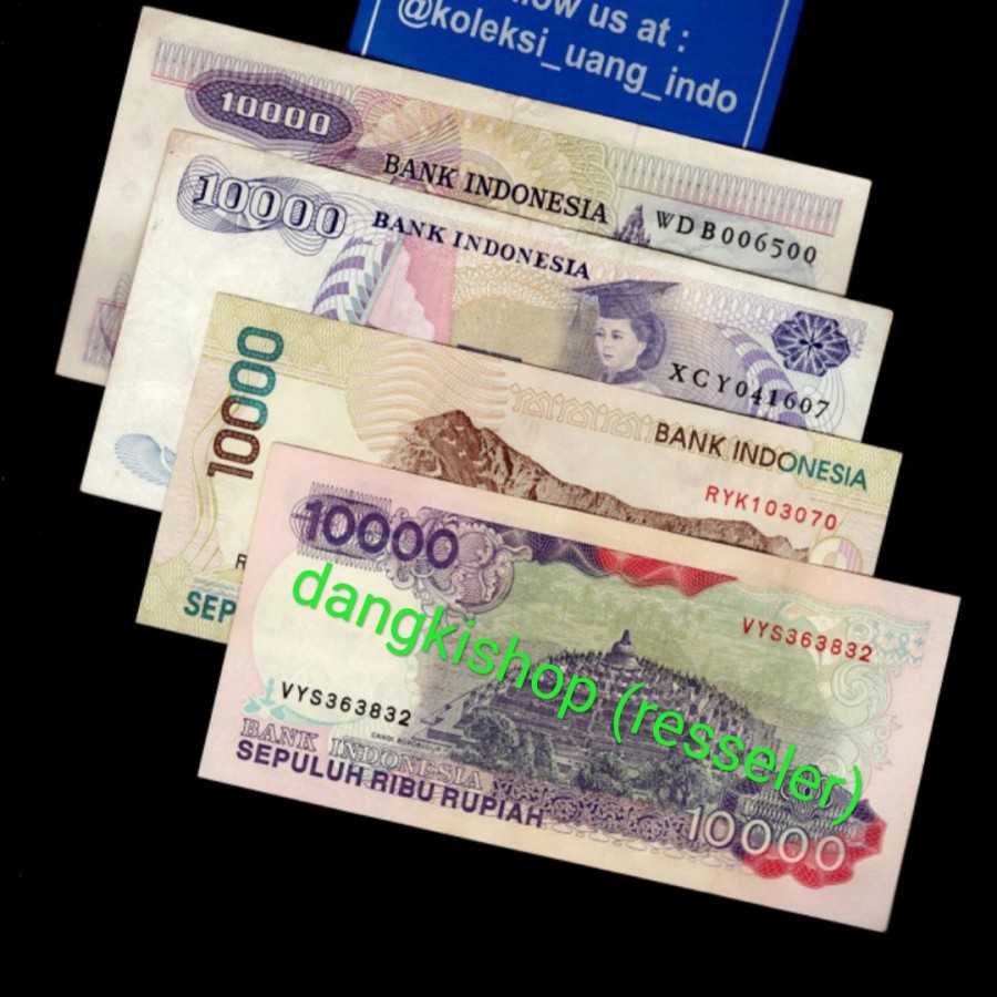set uang kuno 10.000 beda generasi