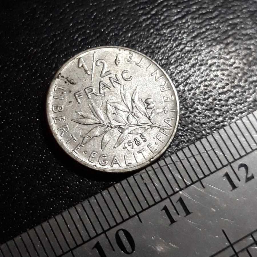 Perancis ( France ) - Half Franc 1985 : Koin / Asing / Kuno