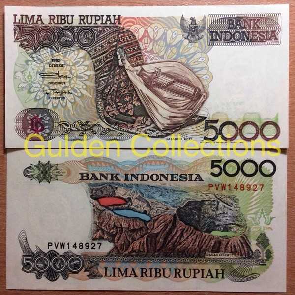 Uang Kuno 5000 Rupiah Kertas sasando Untuk Mahar Pernikahan