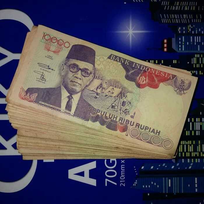 uang kuno 10000 Hamengkubuwono kondisi VF