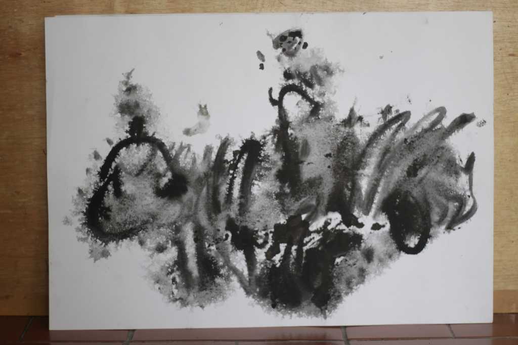 Lukisan tinta diatas kertas ( Semak Belukar )